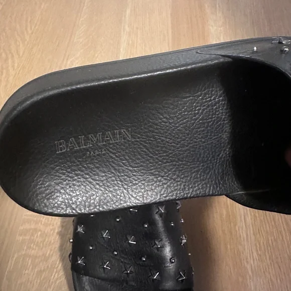 Balmain studded slides sz 39 - Picture 3 of 5